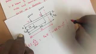 Deflection of Beams  Macaulays Method  Problem 1 [upl. by Ahilam]