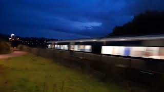 CAF train DMU Translink ni railways 4014 passing underneath the Foyle bridge in Derry  Londonderry [upl. by Leatrice382]