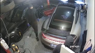 CAUGHT ON CAMERA Armed thieves seen stealing vehicles from a Dundas home [upl. by Oiramej204]