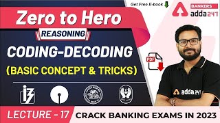 Coding Decoding Basic Concept and Reasoning Tricks  Adda247 Banking Classes  Lec 17 [upl. by Turnheim]