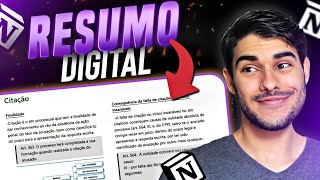 Como fazer resumo digital no Notion Estuda Pedro [upl. by Ona]