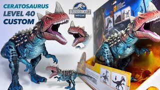 NEW CERATOSAURUS Jurassic World The Game Ceratosaurus Allosaurus Ultimasaurus Carnotaurus [upl. by Dnomse]