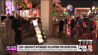 1000 Jehovah’s Witnesses reach out to Super Bowl fans in Las Vegas [upl. by Wampler]