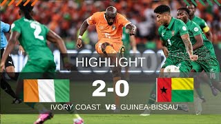 AFCON 2023 IVORY COAST VS GUINEA BISSAU 20 HIGHLIGHTS afcon afcon2023 afcon2024 highlights [upl. by Yltneb]