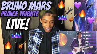 Bruno Mars Prince Tribute Grammys 2017 REACTION [upl. by Marilou703]