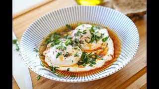 The Ultimate Turkish Poached Eggs with Labneh  Çılbır [upl. by Brawley]