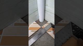 This is how to connect the corner tiles to match the water drain pipe [upl. by Elcarim539]