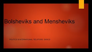 Bolsheviks and Mensheviks  Vladimir Lenin  Russian Revolution  russianrevolution [upl. by Aroda]