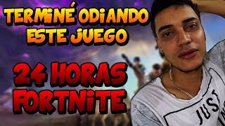 24 HORAS JUGANDO FORTNITE Lo peor que he hecho  TATTOXTREME [upl. by Borlow]