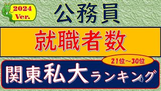 2024Ver公務員就職者数、関東私大ランキング21位～30位 [upl. by Ariamat]