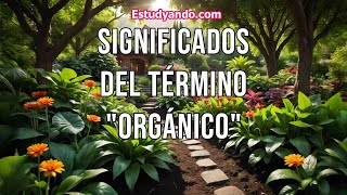 Significados del término quotOrgánicoquot [upl. by Surat698]