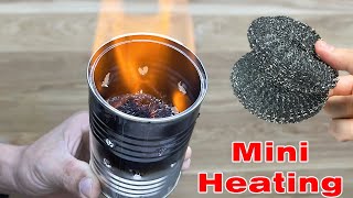 Mini heating stove Unlimited energy from IRON FOAM and tin cans it really works [upl. by Spark361]