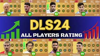 DLS 24 PLAYERS RATING DLS24 ALL PLAYERS RATING DLS24 DLS 24 RATINGS [upl. by Lasley]