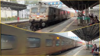 The King  Mumbai  New Delhi Tejas Rajdhani Express cruising through Goregaon  Western Railways [upl. by Tamberg]