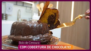 RECEITA  BOLO DE CENOURA COM COBERTURA DE CHOCOLATE UMA DELÃCIA [upl. by Milty422]