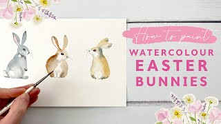 How to Paint Watercolour Easter Bunnies [upl. by Dedie]