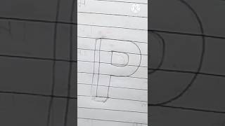 P 3D drawing easy drawing step by step easydrawing [upl. by Siul424]