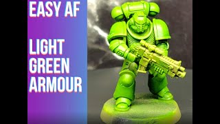 How to paint Sons of Medusa Easy AF Light Green Armour [upl. by Ydnak]