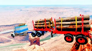 Taler Truck vs Jumps Crashes 7  BeamNGDrive [upl. by Yrek]