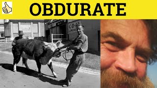 🔵Obdurate Meaning  Obdurately Examples Obdurate Definition  Obdurately Defined GRE 3500 Vocabulary [upl. by Ecnadnak]