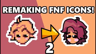 REMAKING FNF ICONS BUT I ACTUALLY REDREW THEM remaking FNF Icons 2 [upl. by Jamill897]