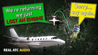 Engine Failed during climb after takeoff REAL ATC [upl. by Brade]