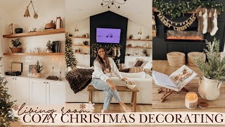 CHRISTMAS DECORATE WITH ME PART ONE  LIVING ROOM CHRISTMAS DECORATING IDEAS 2023 [upl. by Cacilie]