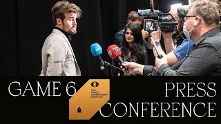 Press Conference after Game 6  FIDE World Championship Match 2021 [upl. by Madda]