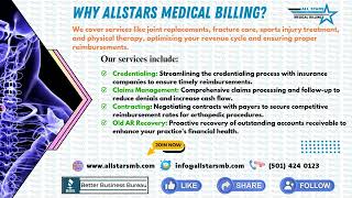 AllStars Medical Billing Orthopedics Billing amp Credentialing Experts [upl. by Ruthanne]