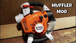 STIHL BG86  SH86 Leaf Blower MUFFLER MOD [upl. by Allit]