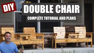 How to Make a Double Chair Bench  DIY Double Chair Version 1  Patio Furniture [upl. by Oly]