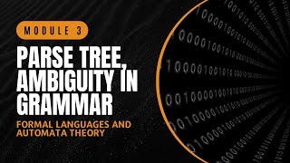 Parse Tree Ambiguity in CFG Context Free Lang  CST301  FLAT MODULE 3  KTU  Anna Thomas  SJCET [upl. by Haymes]