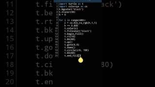 Python turtle graphic design 🤪  python coding status 😍😜 shorts programming turtle python [upl. by Elianore]