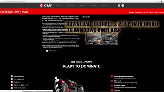 RAID setup BIOS MSI motherboard [upl. by Nonohcle676]