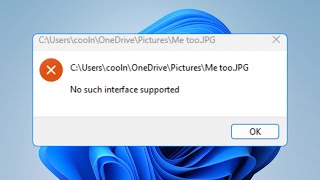 How To Fix No Such Interface Supported Error on Windows 1110 [upl. by Rehtnug]