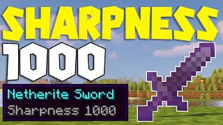 How to make a sharpness 1000 sword in Minecraft NO MODS Bedrock [upl. by Speroni]