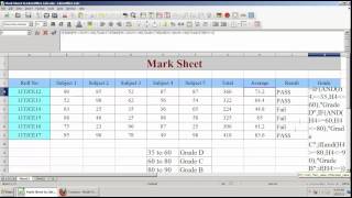 How To Find Grade Of Marks In LibreOffice Calc Tamil [upl. by Canice]