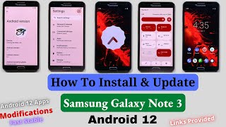 How To Install Android 12 On Galaxy Note 3 [upl. by Sewellyn]