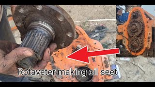 Saktiman Rotaveter side gear box repair Saktiman rotaveter side ka oil seel change [upl. by Nosemyaj551]