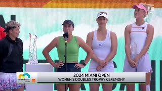 Sofia Kenin and Bethanie MattekSands 2024 Miami Championship Speech  Miami 2024 Final [upl. by Brodeur]