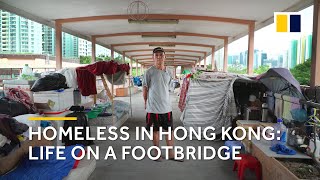 Extreme poverty in Hong Kong homeless life on a footbridge [upl. by Washburn991]