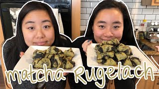 Twins Try Making Matcha Rugelach Holiday Cookies [upl. by Handy]