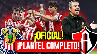 OFICIAL LA CONVOCATORIA DE CHIVAS  PLANTEL COMPLETO Y SIN PRETEXTOS PARA ORTEGA [upl. by Tsnre]