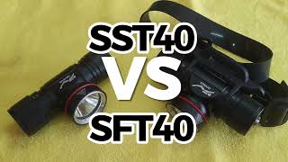 SFT40 vs SST40 เทียบหลอด LED แรงสูง0844783345Ooklightไฟฉายled ไฟฉายคาดหัว ไฟฉายแรงสูง [upl. by Ativet]