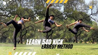 Learn 540 kick l easiest method l 100 guarantee l mikey kick l anime kick l 540 spin kick [upl. by Esmerelda]