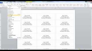 How to create labels in Word [upl. by Nosnevets282]