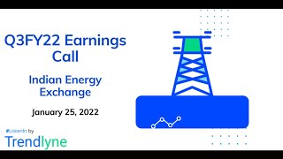 Indian Energy Exchange IEX Earnings Call for Q3FY22 [upl. by Sidnala]