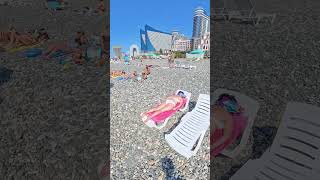 🇬🇪 BATUMI Georgia BEACH WALK🔥  🌊view of rocky beach【4K】😍🏝 shorts beach [upl. by Raynell624]