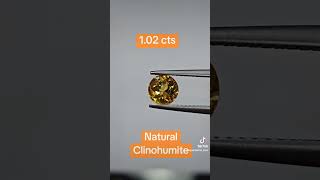 كلينوهيومايت طبيعي مع شهادة اكسبلور gemmology gemstone diamond حجر Clinohumite [upl. by Leinod]