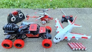 New Car Rock Climbing Remote Control Unboxing  Rc Helicopter Vs Rc Plane Unboxing and Test Fly [upl. by Naujtna987]